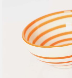 Easy Life Hand-painted Ceramic Bowl, Orange, Packshot View