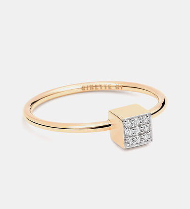 Ever Mini Diamond Square Ring 18k