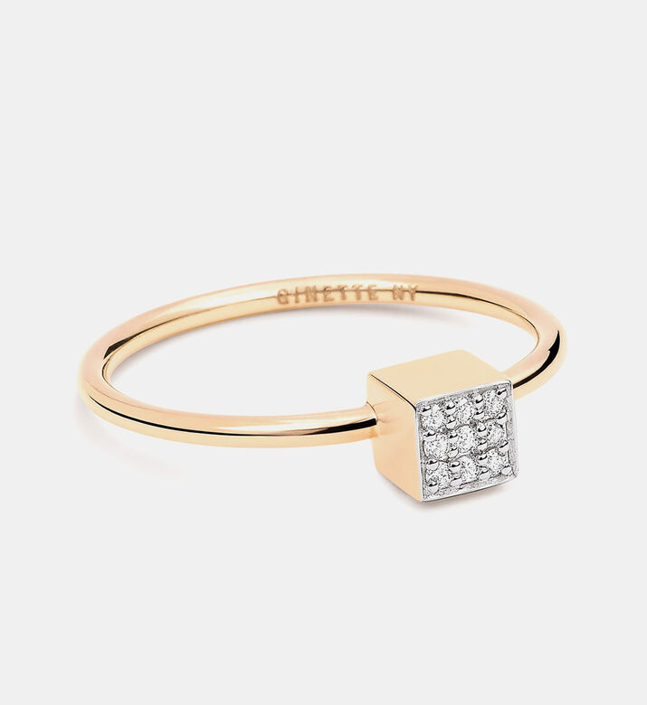Ever Mini Diamond Square Ring 18k