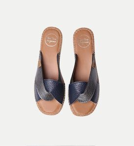 Jess Metallic Leather Flat Espadrille