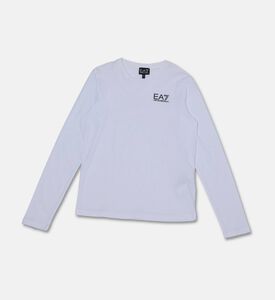 EA7 Logo Printed Sweatshirt, White, 14y, Packshot View