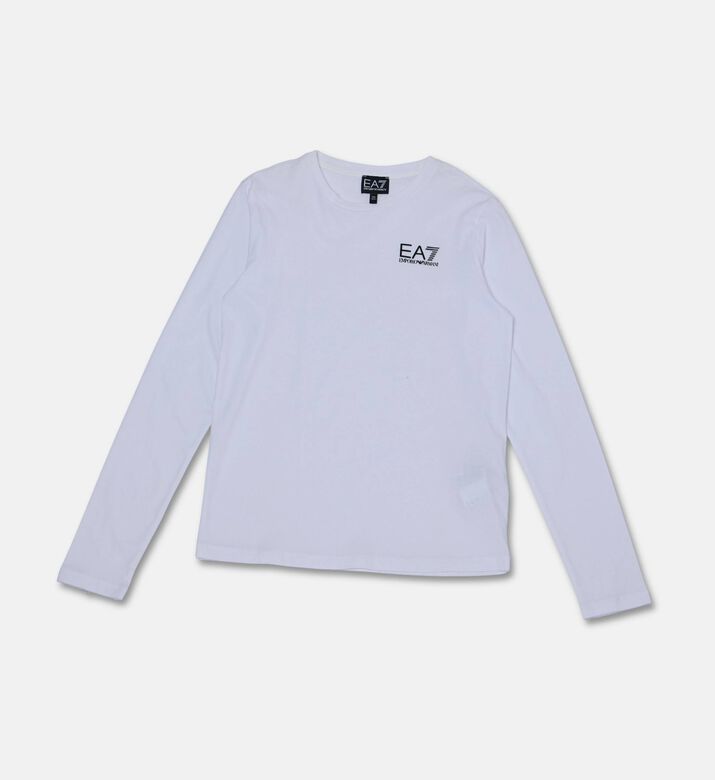 EA7 Logo Printed Sweatshirt, White, 14y, Packshot View