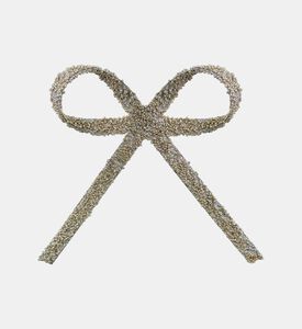 Shishi Bead Bow With Clip, Silver, 35-cm, Packshot View