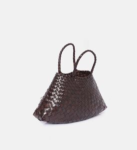 Dragon Diffusion Santa Croce Small Leather Bag, Dark-brown, Packshot View