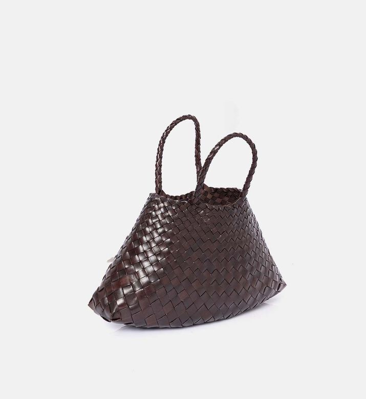 Dragon Diffusion Santa Croce Small Leather Bag, Dark-brown, Packshot View