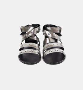 صندل نابا سماش بكعب مسطح معدني