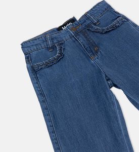 Amara Ruffle Hem Denim Trousers