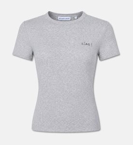 Maison Labiche Ribbed Slogan T-shirt, Packshot View