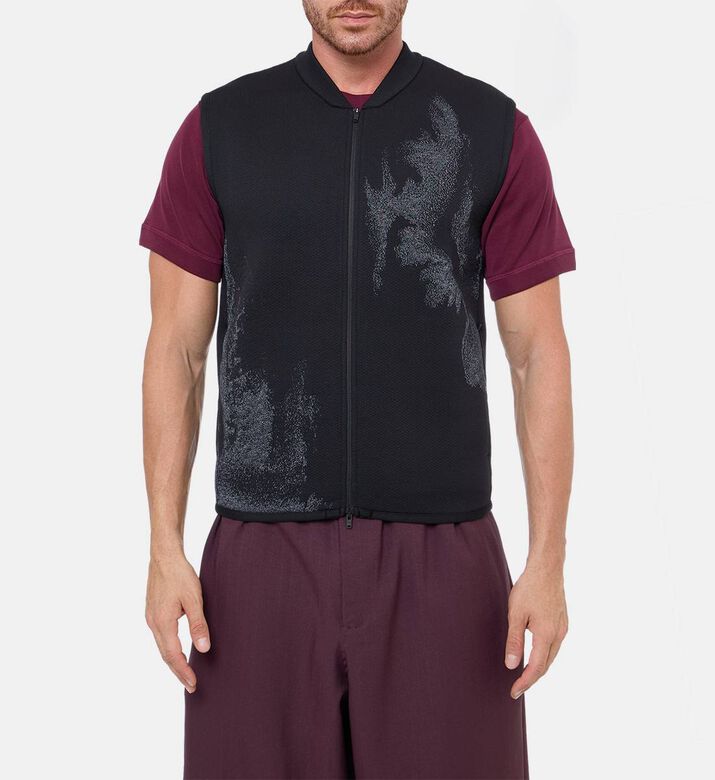 Y-3 Distressed Graphic-print Vest, Model View