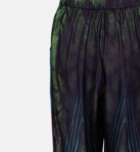 Idi Crepe Abstract-print Flared Pants