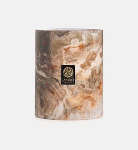Jambo Collections Sahara Marble Scented Candle, Brown, 10-cm, Packshot View
