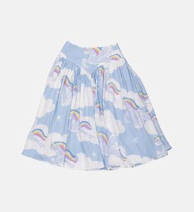 تنورة ميدي مطبوعة بطبعة وحيد القرن