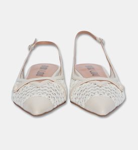 Bibilou Mesh Slingback Flats, Off-white, Eu-41, Packshot View