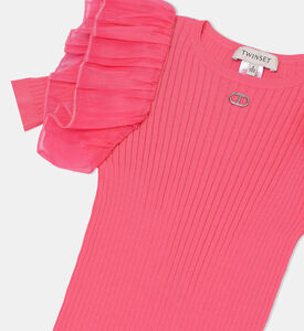 فستان ضيق بأكمام أورجانزا