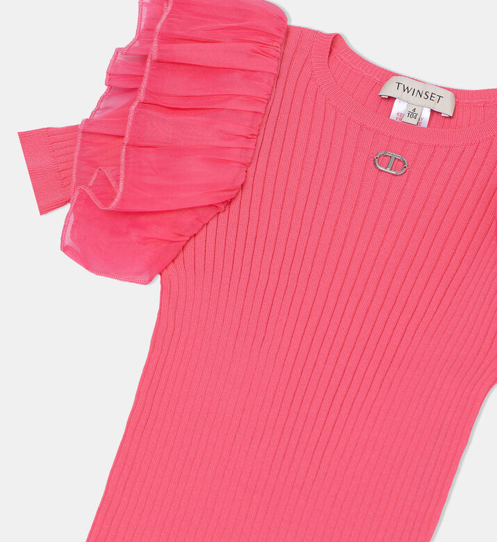 فستان ضيق بأكمام أورجانزا