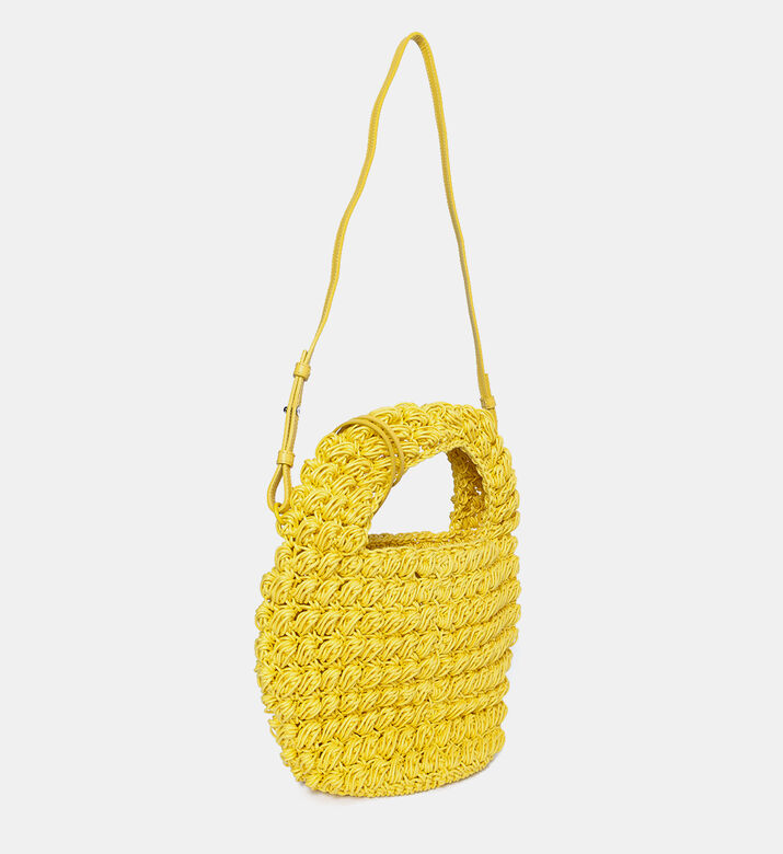 حقيبة كتف بوبكورن منسوجة