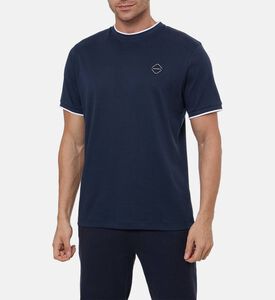 Hackett London Stripe-print Short-sleeve T-shirt, Navy, Xl, Model View
