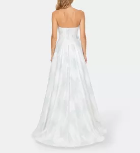 L Atelier Du Luxe Silk Organza Jacquard Gown, Model View