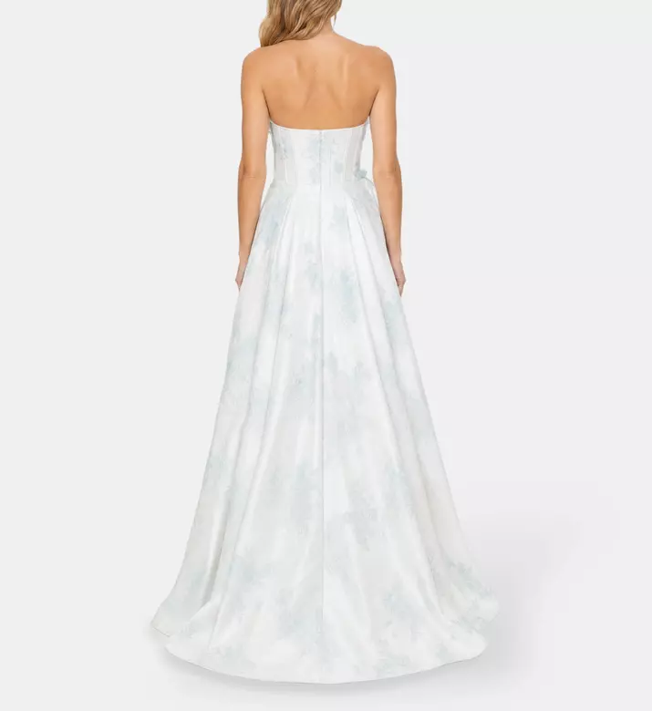 L Atelier Du Luxe Silk Organza Jacquard Gown, Model View