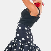 Polka Dots Puffy Midi Dress