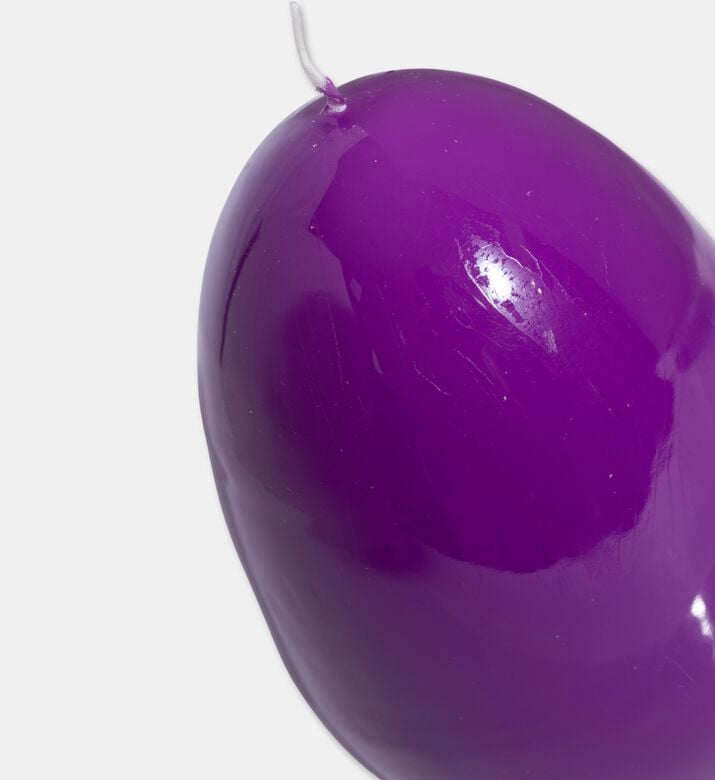 Graziani Oval Paraffin Wick Candle, Dark-purple, 10-cm, Packshot View