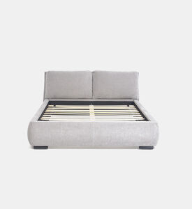 Home Deco and More Palima Upholstered Bed, Grey, 160x200-cm, Packshot View