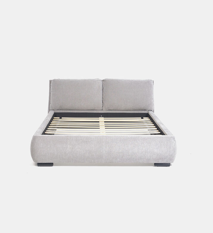 Home Deco and More Palima Upholstered Bed, Grey, 160x200-cm, Packshot View