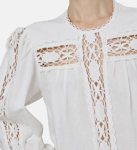 بلوزة فالميرا بمزيج قطن وكتان