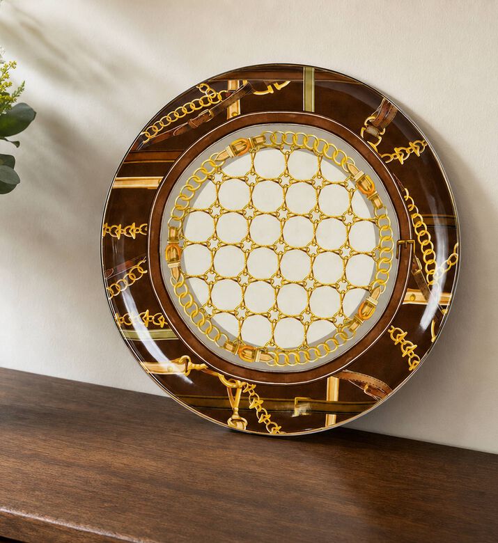 Baci Milano Horses Porcelain Serving Plates - 40 Cm, Model View