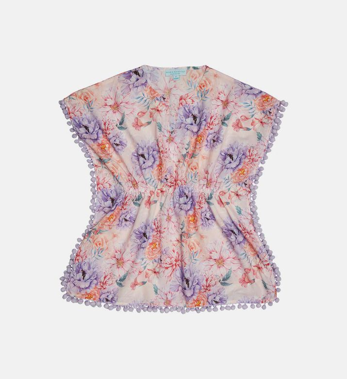 All-over Floral-print V-neck Cover-up