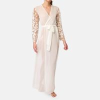 Long-sleeve V-neck Floral Detail Cover-up