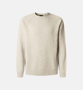 Textured Knit Crewneck Sweater