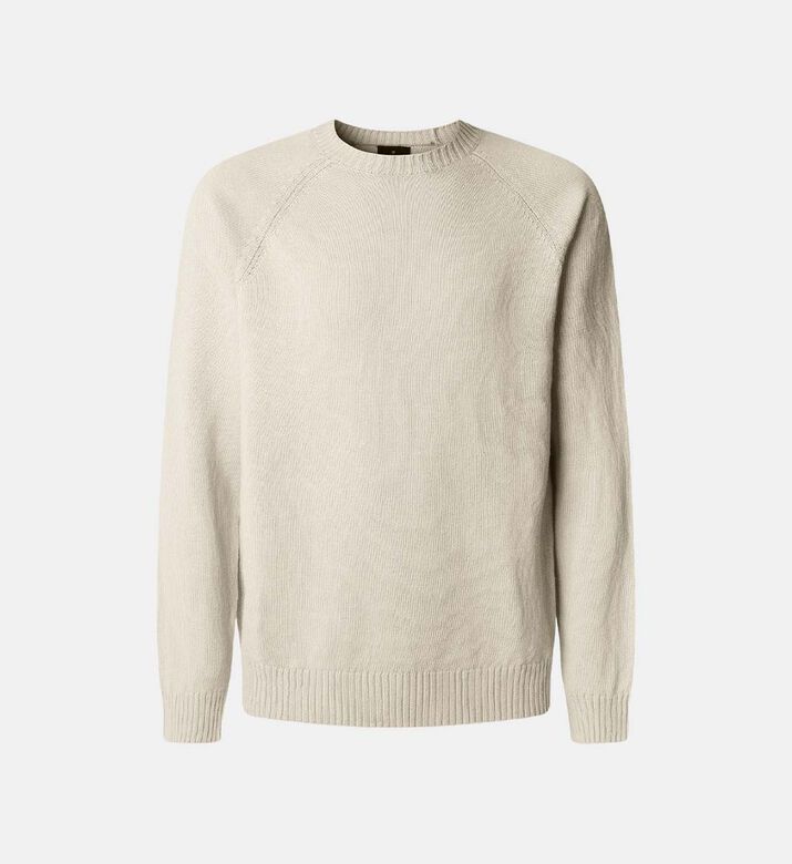Textured Knit Crewneck Sweater