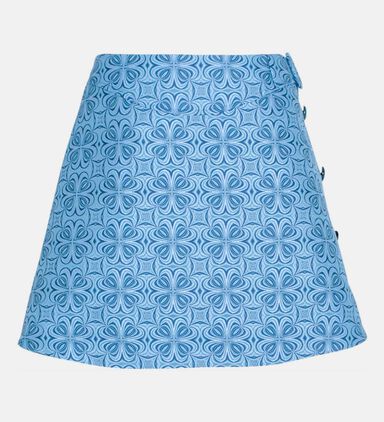 Juliya Jacquard Flared-cut Skirt