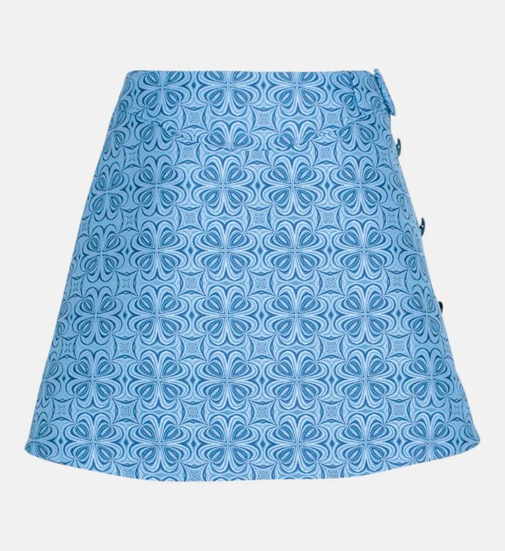 Juliya Jacquard Flared-cut Skirt