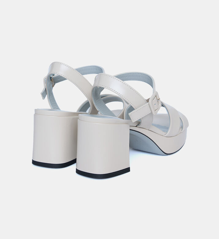 Tella Heel Calf Leather Sandals