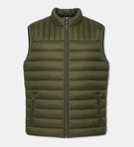 Hackett London Ultra Light Weight Padded Gilet, Khaki, Xl, Packshot View