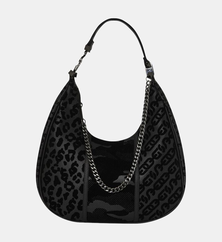 Sprayground Black Hobo Shark Shoulder Bag, Packshot View