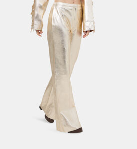 Palazzo Laminated Leather Pants