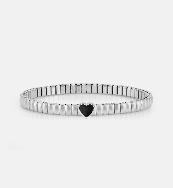Dark Heart-shaped Stretch Bracelet