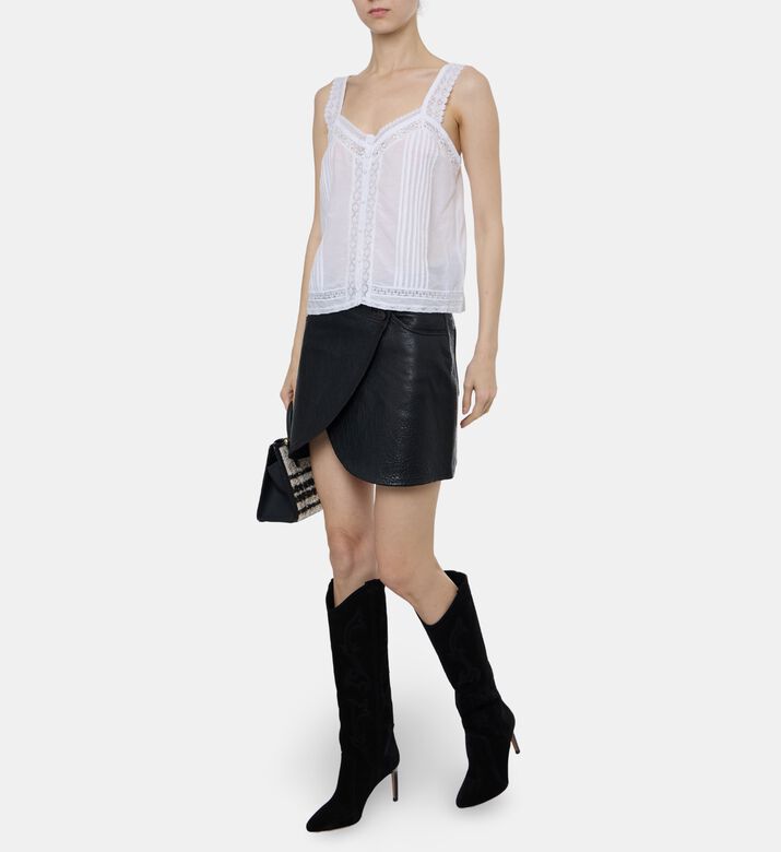 Zadig et Voltaire Sleeveless Lace Trim Top, Model View