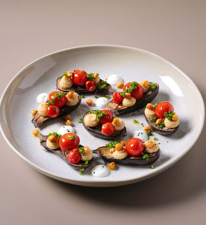 طبق دائري كبير خزف حجري عضوي