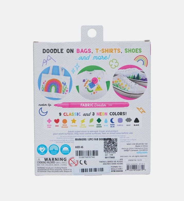 Fabric Doodlers 12-piece Markers Set Fabric Doodlers 12-piece Markers Set