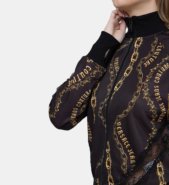 Chain Couture Lace Zip Sweatshirt Chain Couture Lace Zip Sweatshirt