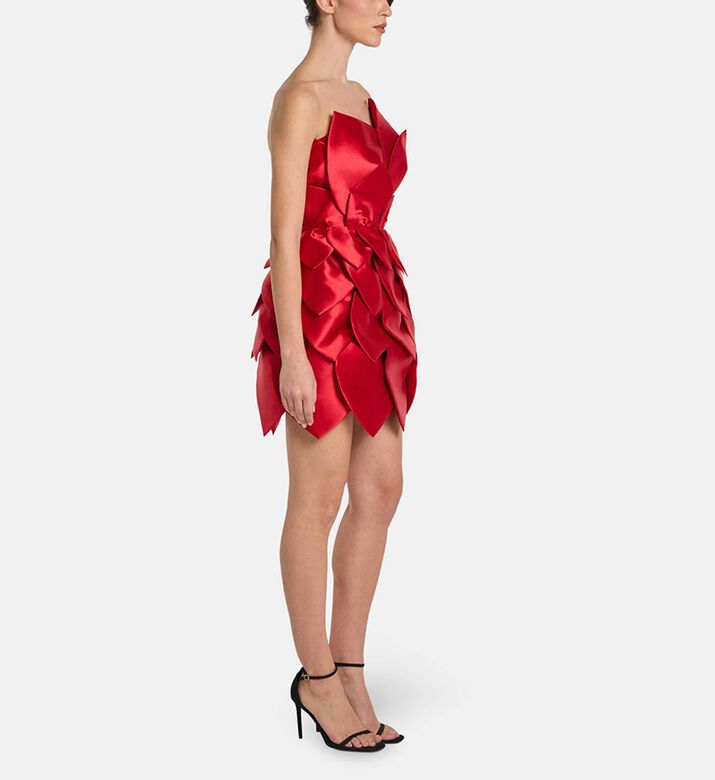 Savanna Dress Leaf, Red, S, Model View