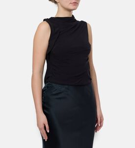 Cult Gaia Knit Draped Sleeveless Top, Model View