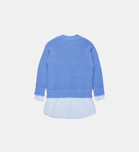 فستان بكنزة بلوغو بمزيج صوف