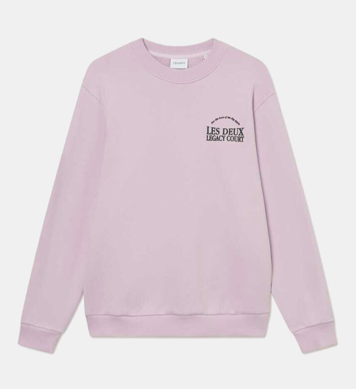 سويت شيرت بأكمام طويلة بطبعة شعار