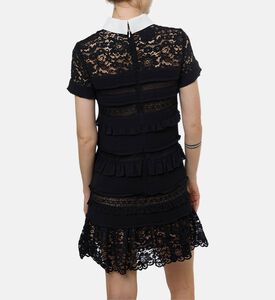 Edward Achour Paris Tiered Textured Mini Dress, Model View