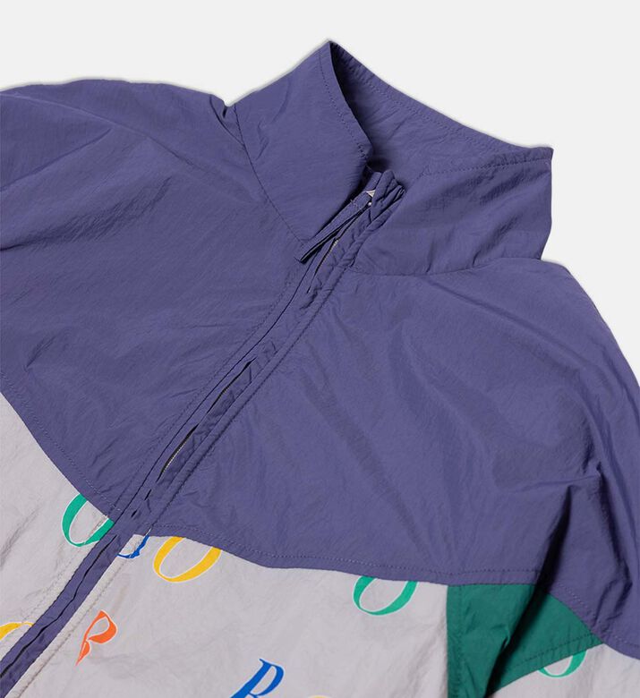 Bobo Choses All-over Multi-colored Logo Color-block Jacket, Packshot View Bobo Choses All-over Multi-colored Logo Color-block Jacket, Packshot View